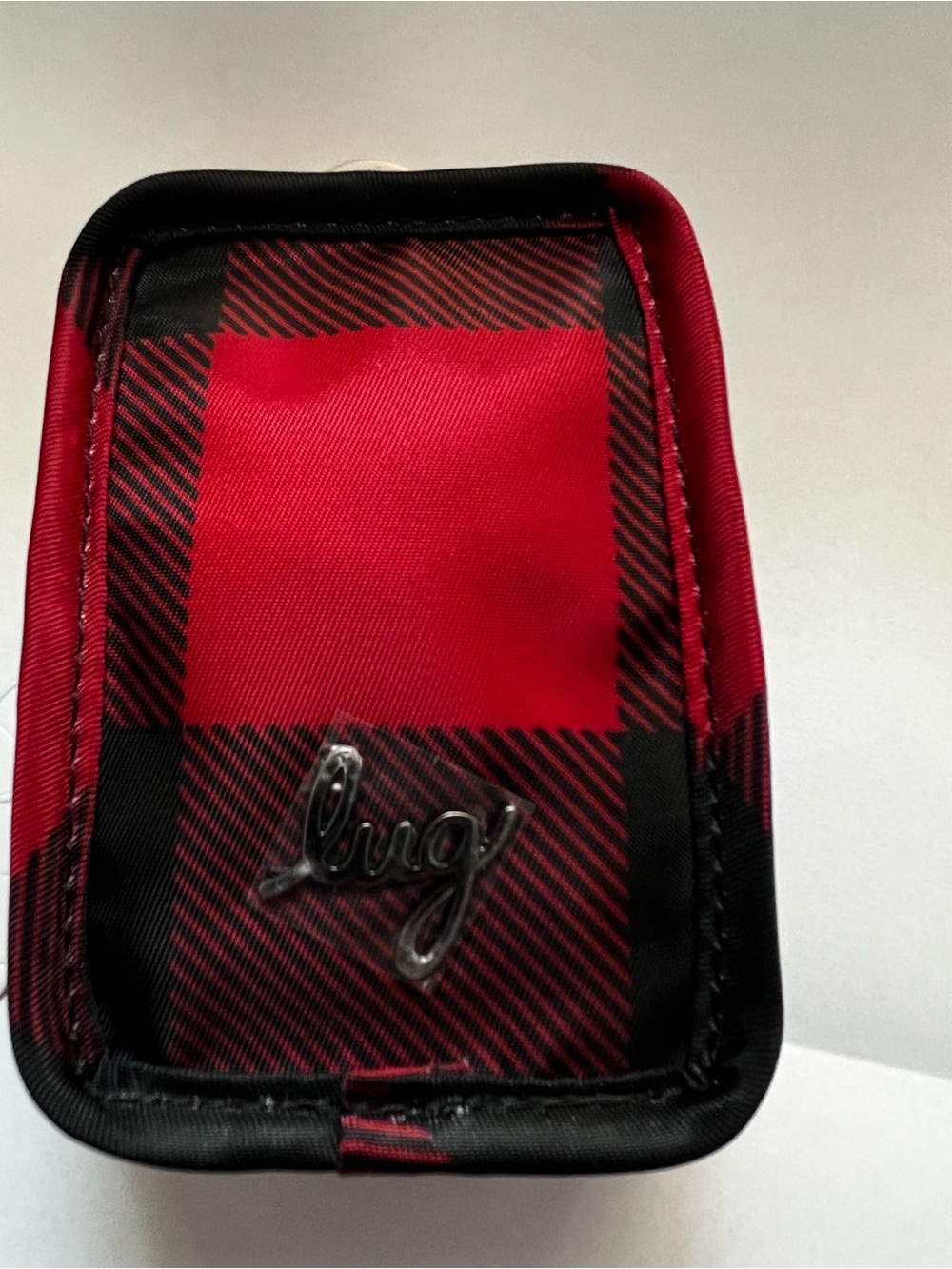 Lug Drizzle Mini Zip Storage Buffalo Check Red